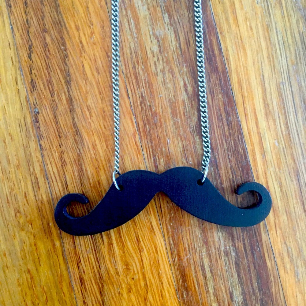 Black Mustache Necklace